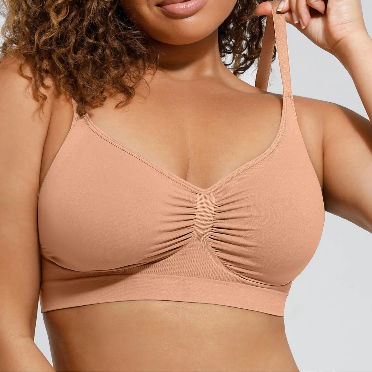 Wireless Comfort Bralette – Seamless V-Neck | No Underwire