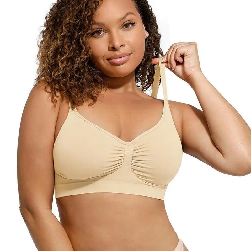 Wireless Comfort Bralette – Seamless V-Neck | No Underwire