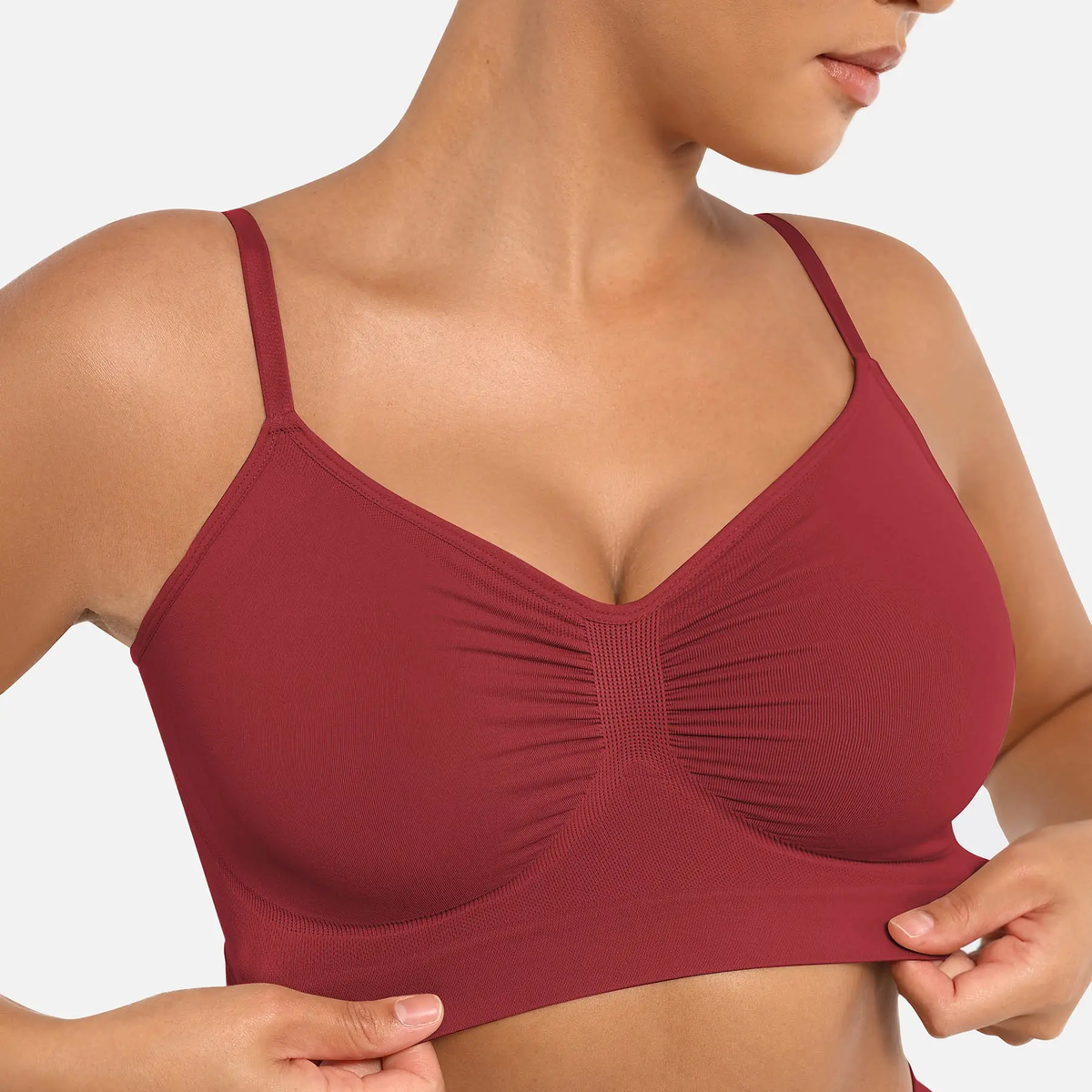 Wireless Comfort Bralette – Seamless V-Neck | No Underwire