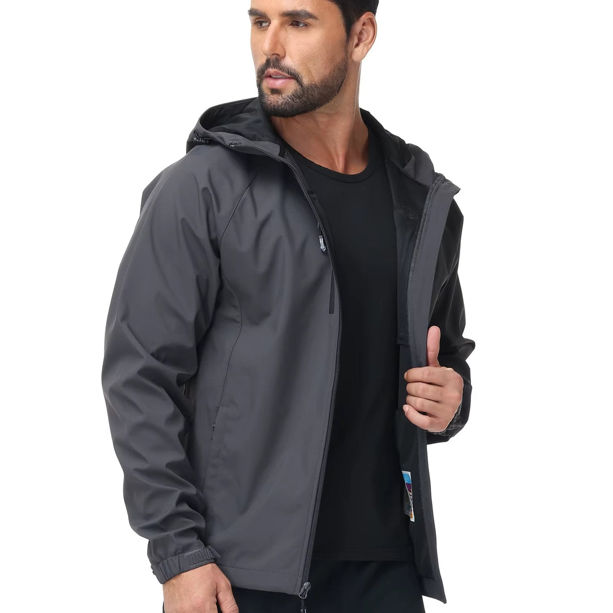 Two-Tone Softshell Hooded Jacket