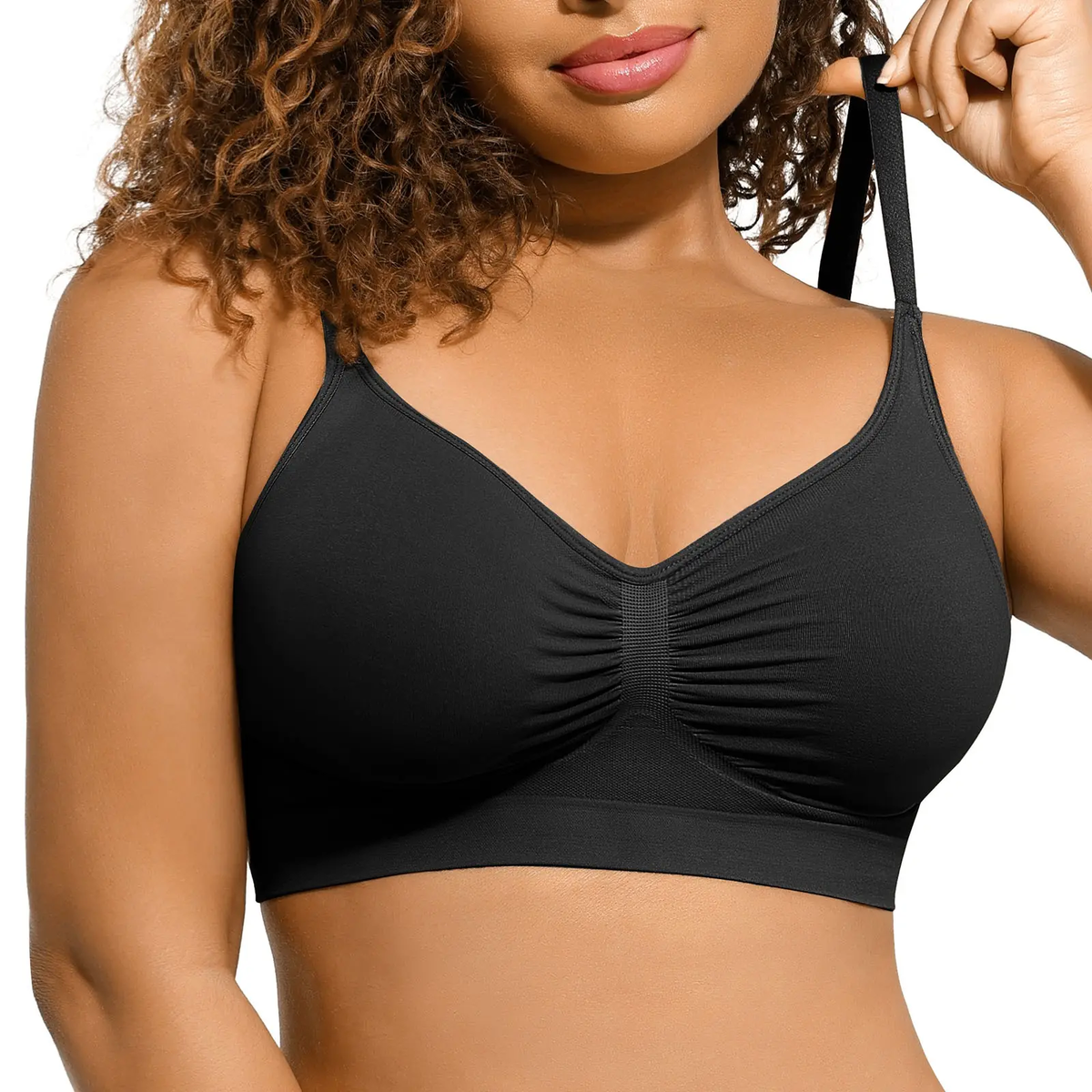 Wireless Comfort Bralette – Seamless V-Neck | No Underwire